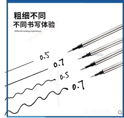 For Jinhao Rollerball Pen Refill Threaded Twist Straight Insert 0.5mm/0.7mm Black Blue Ink Replacement Pen Refills（5pcs）