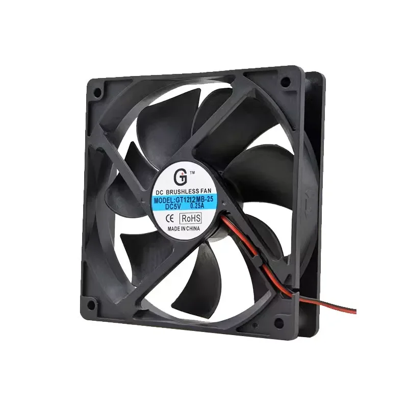 Guangtai 12025 12cm 12V 5V USB PWM Speed Control Fan for Fish Tank Computer Case Router