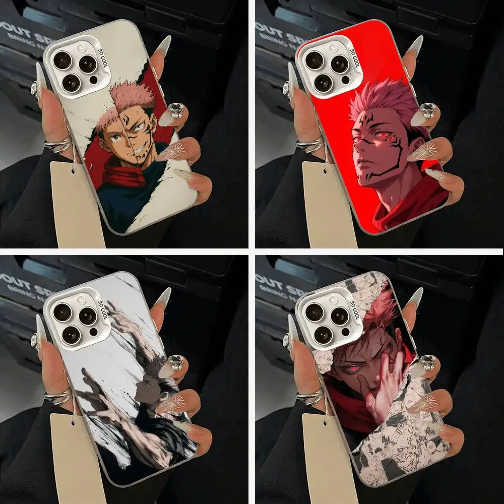 

Anime main characters-Yuji Itadori Phone Case For iPhone 17,16,15,14,13,12,11 Plus,Pro Max,XS,white silver phone case
