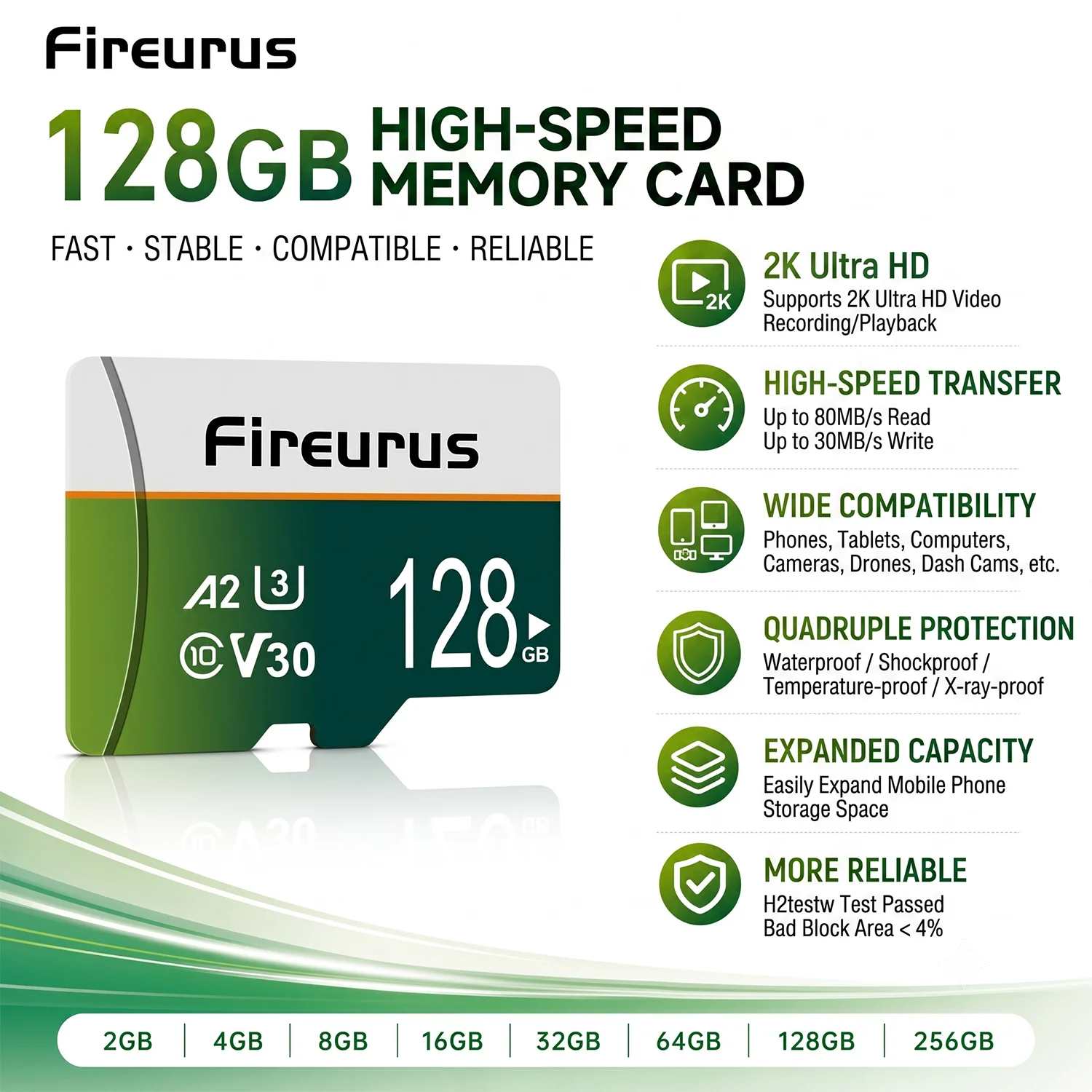 

High Speed ​​Micro TF Class 10 SD Card Memory Card Micro 32GB, 64GB, 128GB, 256GB Mini sd card