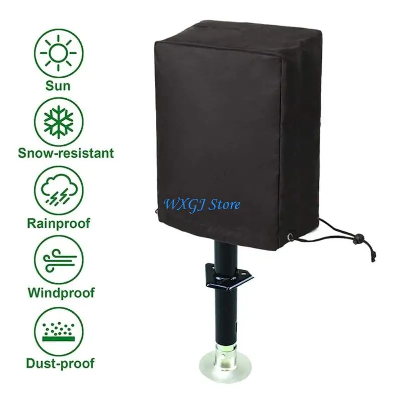

37JE Caravan-Jack Cover Trailer RV Tongue Accessory Trailer Cover Waterproof Dustproof 600D Protective Cover