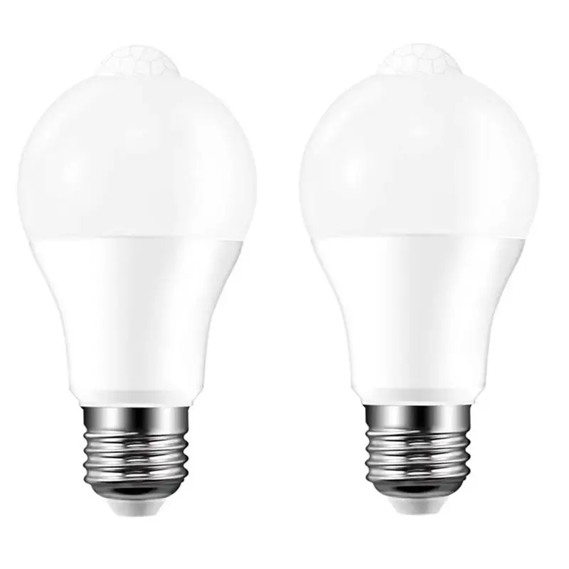 

Светодиодные лампы TFORU-2PCS E27 с датчиком движения, 220 В, умная лампа с ночным датчиком для крыльца, лестницы, гаража, охранного освещения