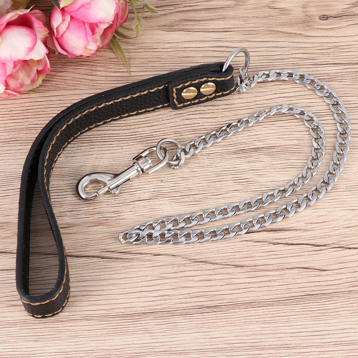 

Stainless Steel Dog Leash Durable Rope Chain for Medium Pets No Tangle Hauling Cable Dog for dogs