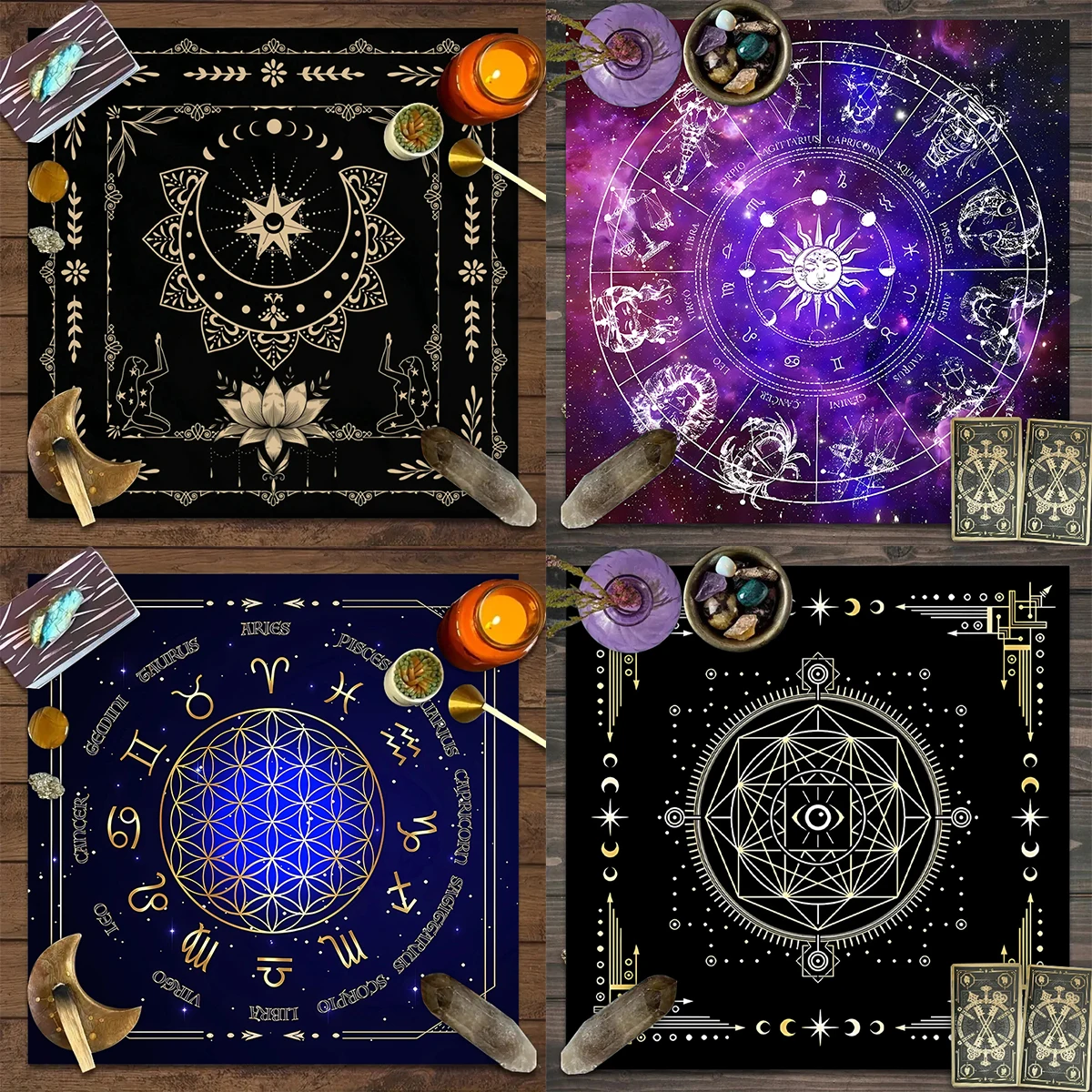 1pc Tarot Card Tablecloth Card Game Decoration Tablecloth Altar Core Cabin Decoration Tablecloth Starry Sky Decoration Talob