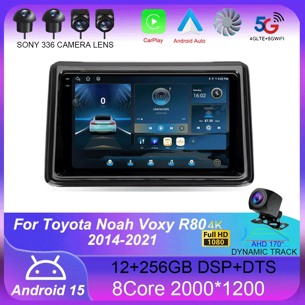 

Android 15 For Toyota Noah Voxy R80 2014 - 2021 Car Radio Multimedia Video Player Navigation stereo GPS