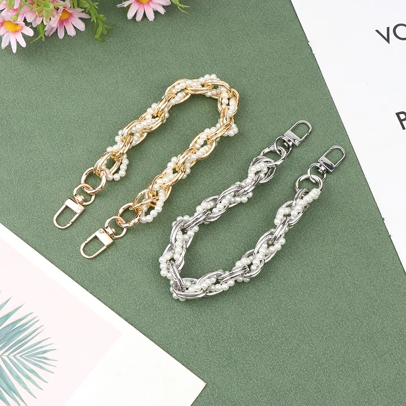 Elegant Pearl Extender Chain Replacement Strap Detachable Extension Chain For Women Handbag Decoration Bag Accessories