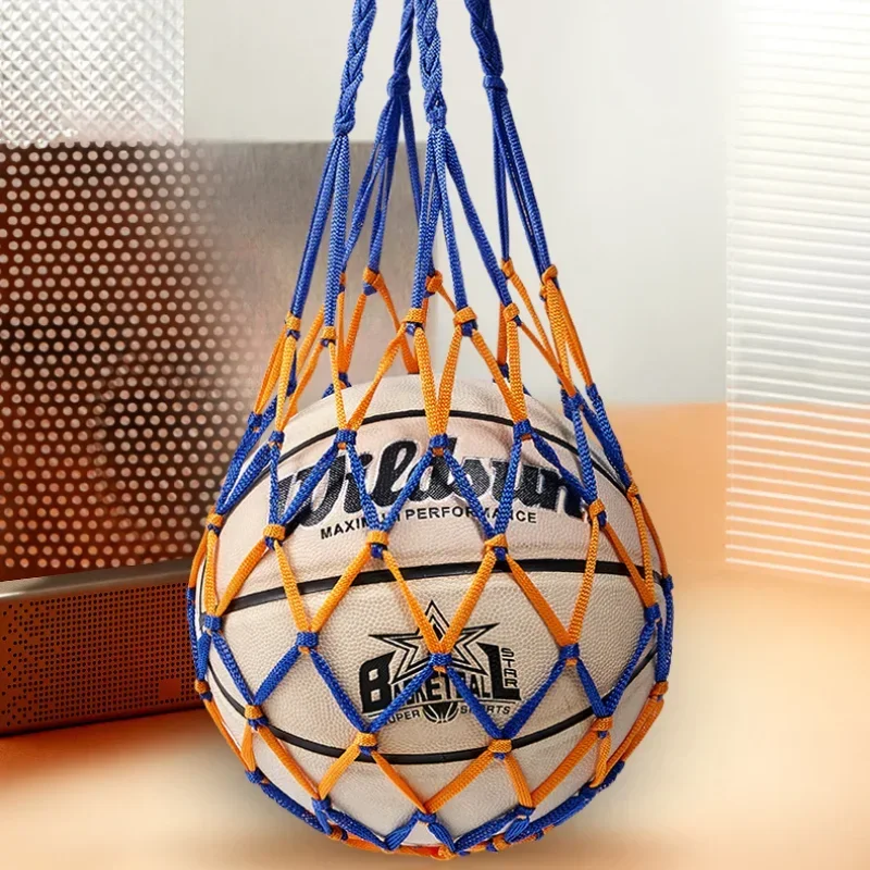 1P 볼 네트 가방 농구 토트 백 청소년 축구 네트 야외 스포츠 나일론 메쉬 스토리지 볼 유형 두꺼운 네트 가방 볼 칼시오