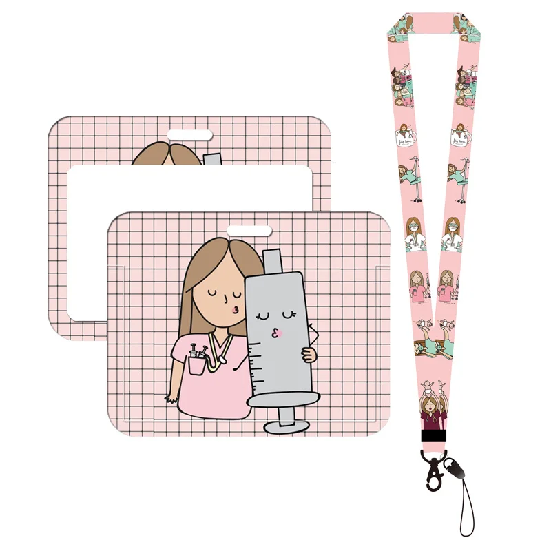 Interessante Krankenschwester-Kartenhalter-Lanyards für Schlüsselanhänger, Krankenhaus, Arzt, Kartenhalter, Umhängeband, Arbeiter, Tür, Ausweishalter, Ausweishalter – Detail 24