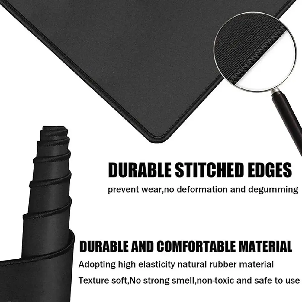 Black and white texture Mouse Pad 45*40 Office Computer Desk Mat Keyboard MousePad Laptop Cushion Non-slip Deskpad Home Decor
