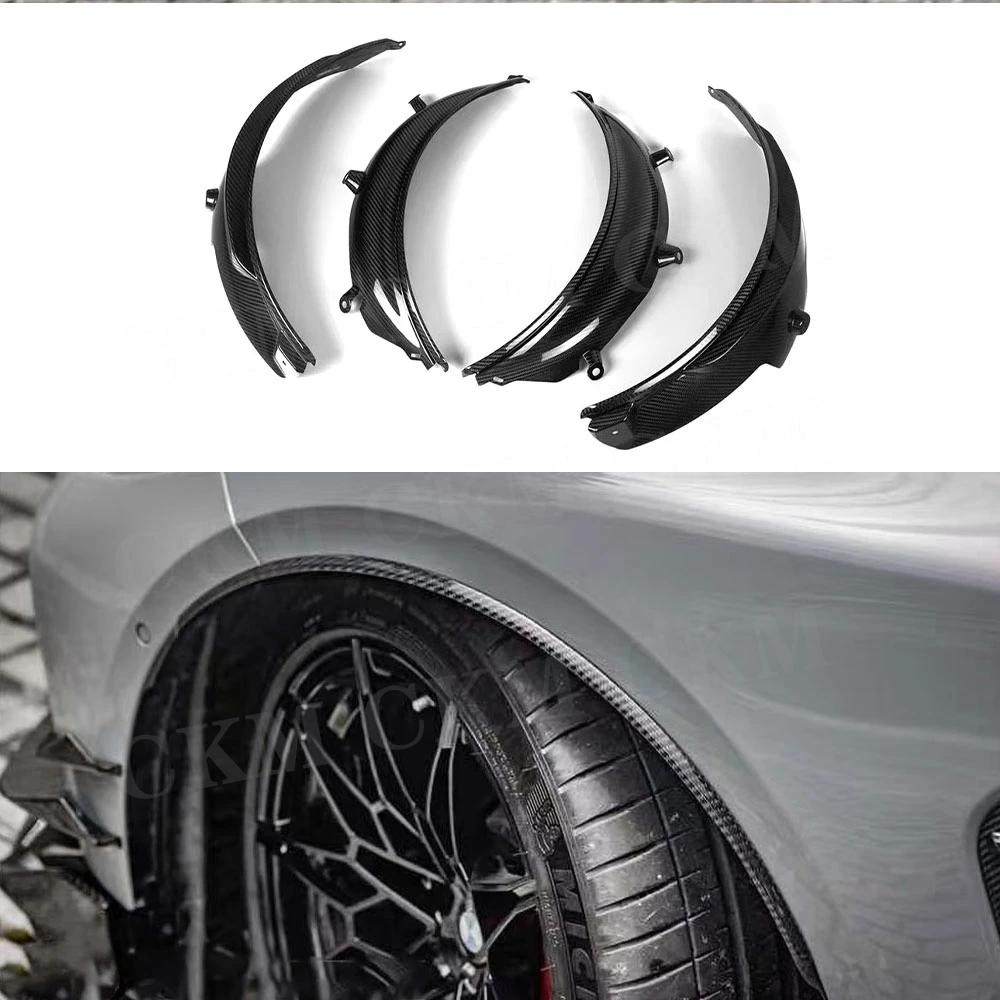 

CKMUUER Брова переднего колеса автомобиля для BMW 3 серии M3 G80 G81 2021 + сухие брызговики из углеродного волокна, арочное крыло переднего колеса