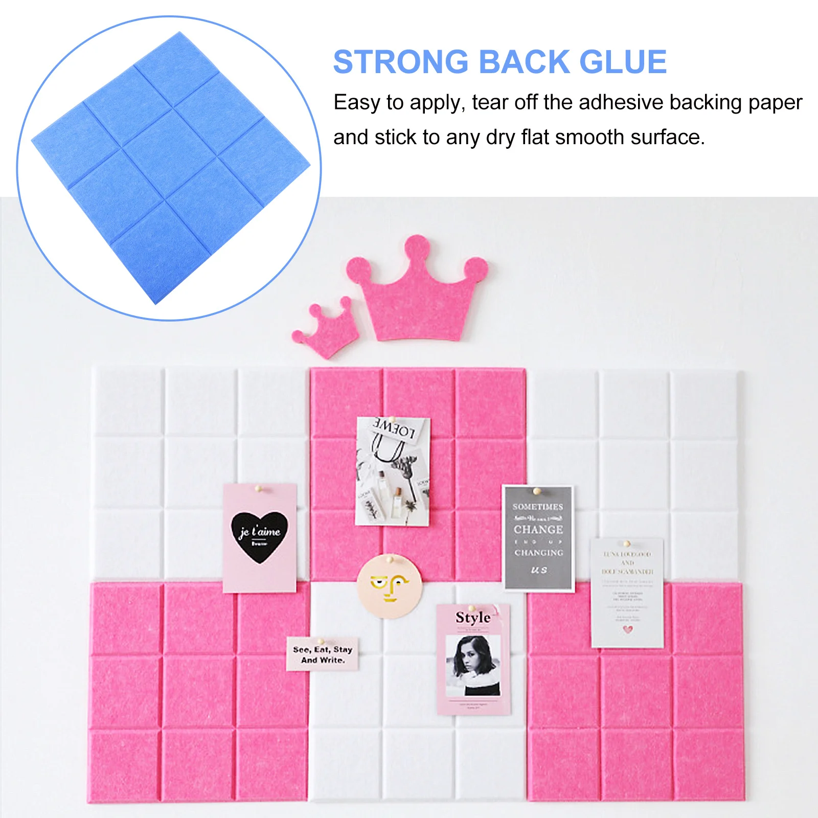 الإبداعية ورأى إعلان لوحة الإعلانات رسالة المجلس للمنزل مكتب صور مذكرة ملاحظة عرض سطح ذاتي اللصق #1