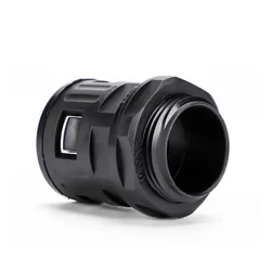 Highly quality AD28.5 black waterproof Corrugated Tubing Connector Corrugated Pipe Connector Corrugated hose Connector M25 PG21