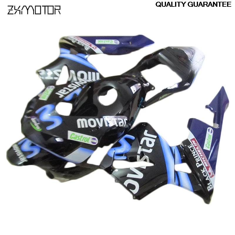 

Plastic Injection Motorcycle Fairing Kits For Honda CBR600RR F5 2003 2004 Black Blue Fairings Set Cbr 600 Rr F5 03 04 CX19