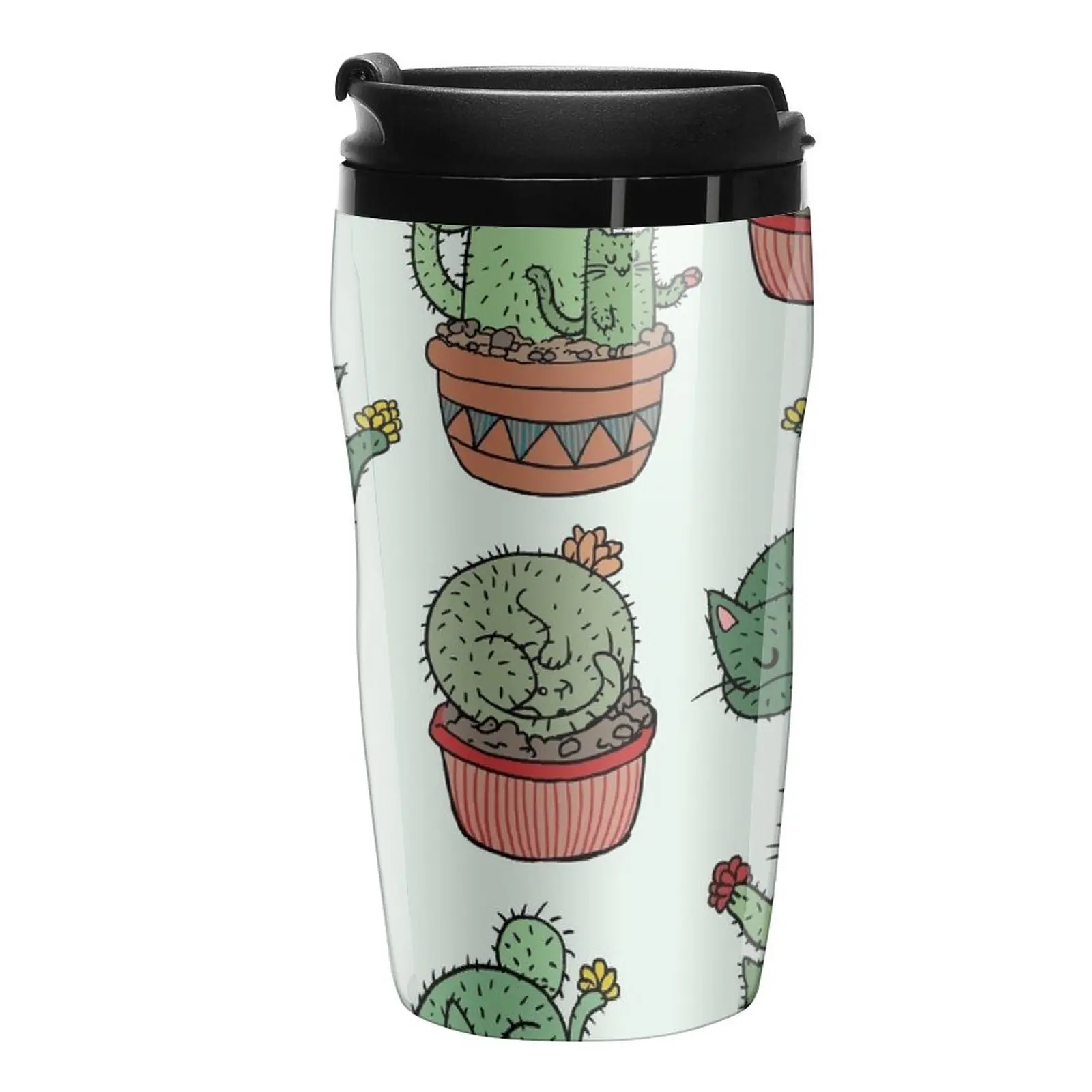 

New Cactus Cats Travel Coffee Mug Coffee Good Teaware Glasses For Coffee