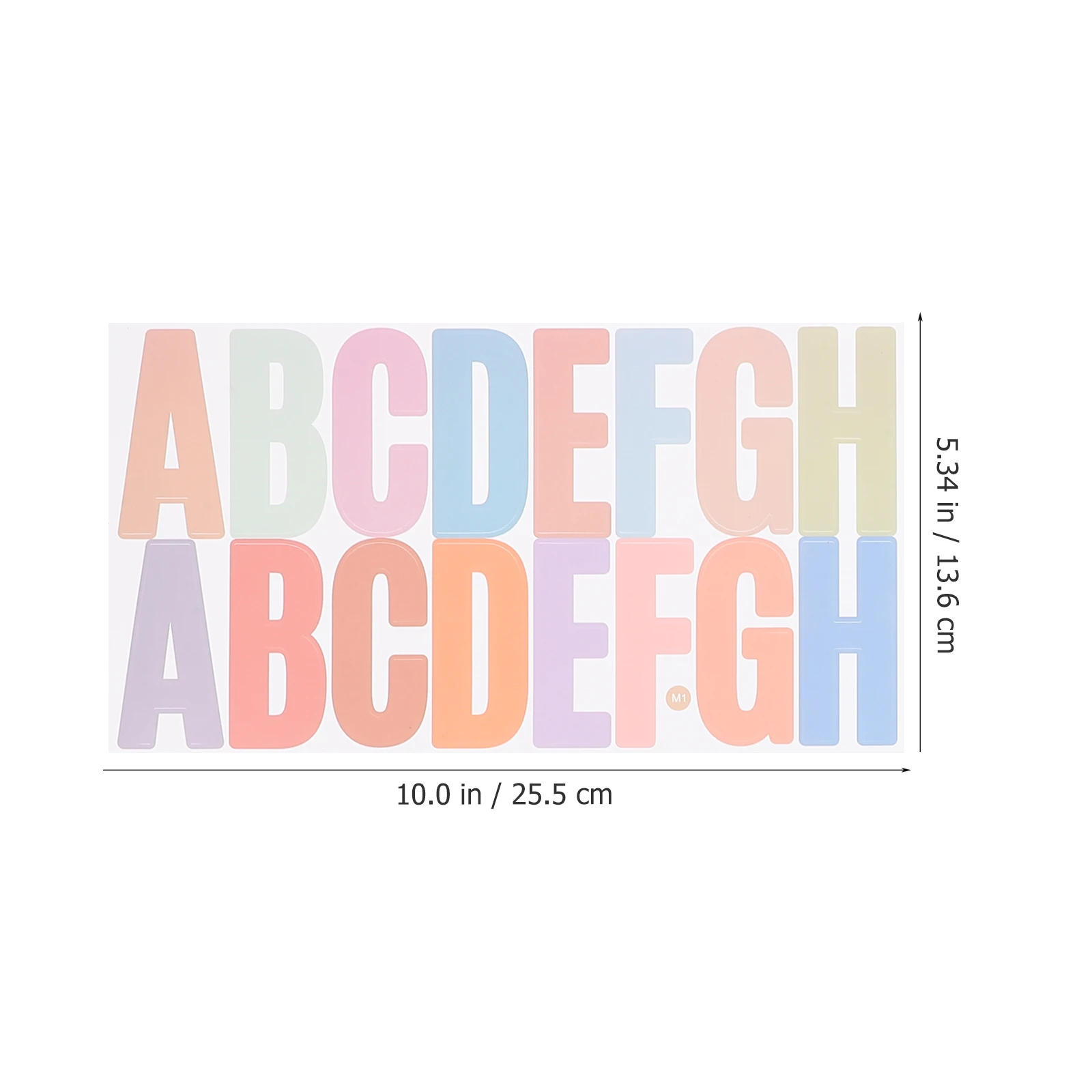 6 Sheets of Adhesive Stickers Colored Alphabet Number Stickers Multi-function Letter Number Stickers