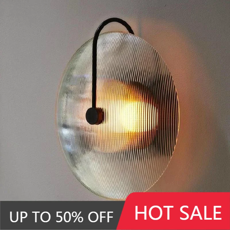 Modern Led Wall Lamp Creative Stripe Glass Nordic Gold Lighting Fixture Living Bathroom Bedside Bedroom Decoration Sconce Lights