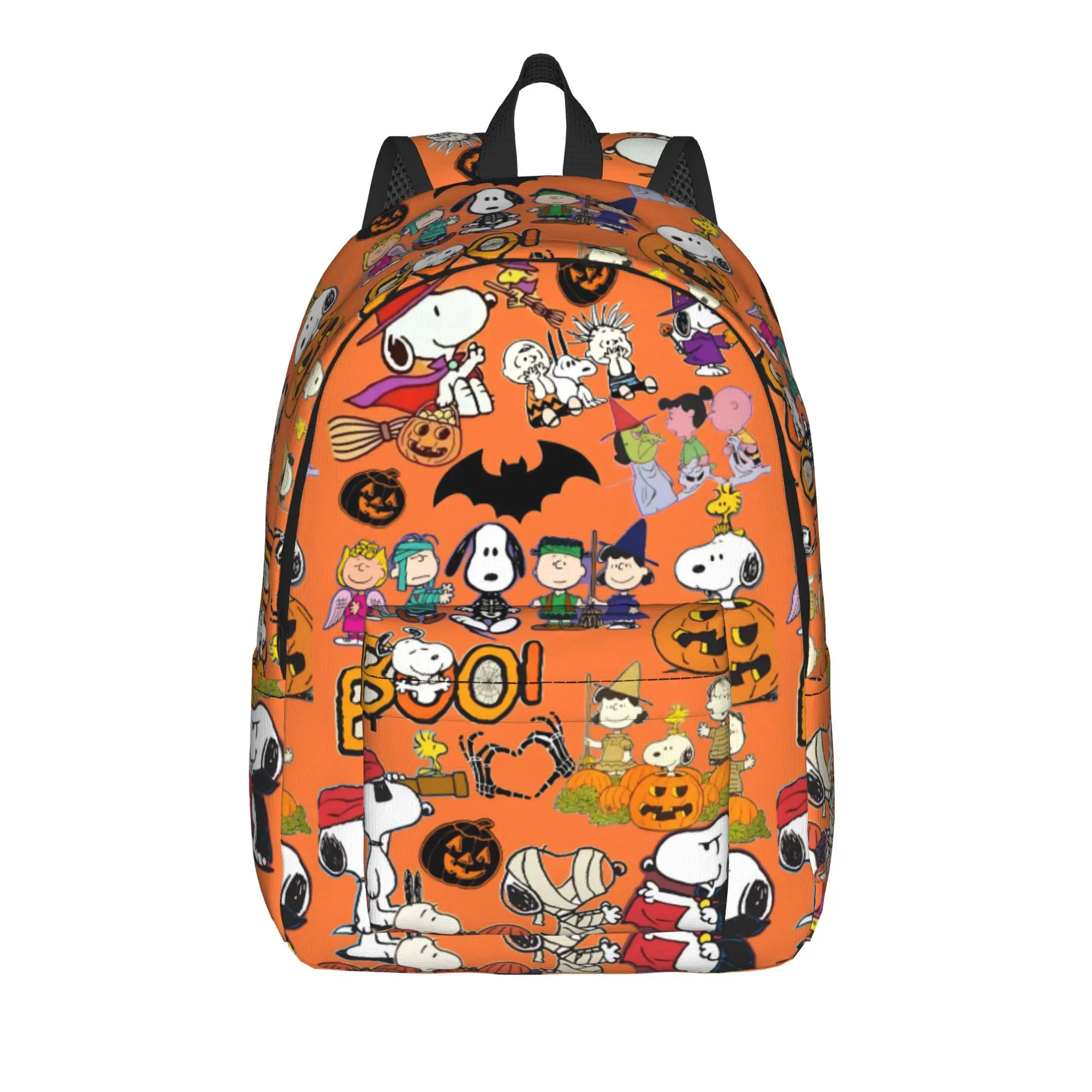 Pumpkin Halloween Snoopys Cool Backpack with Pocket High School Work  Daypack for Men Women Laptop Shoulder Bag