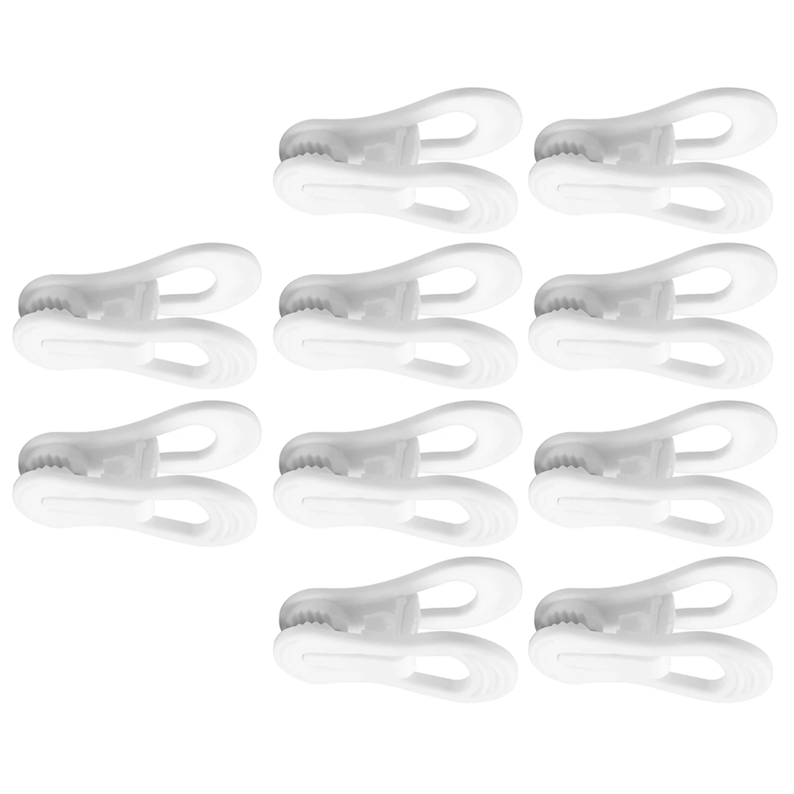 

10Pcs Clothes Clips Non-Slip Plastic Hanger Clips for Laundry Towels Socks Quilts Pants Shorts Clothes Pin Plastic Clothespins