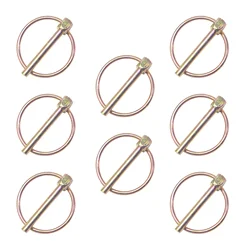 8pcs O-shape Lynch pin Heavy Duty Steel Coupler Latch Ring Clip 1/4