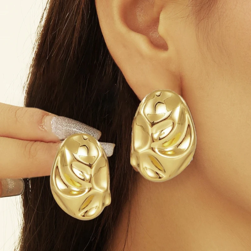 2025 חריגות אוזניים לא סדירות-צורה עגיל המתנדנדות בתכשיטים טרנדיים חדשים תכשיטים אופנתיים