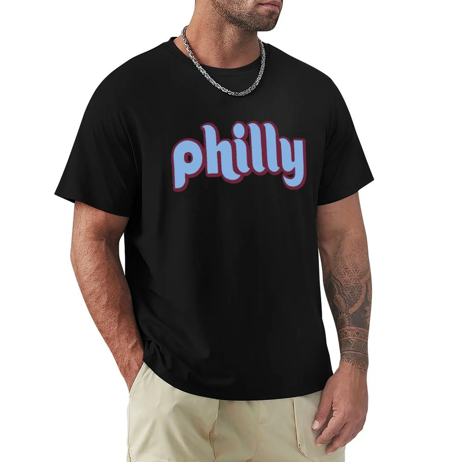 

Philly retro T-Shirt blanks plus size tops cheap stuff vintage clothes tshirts for men