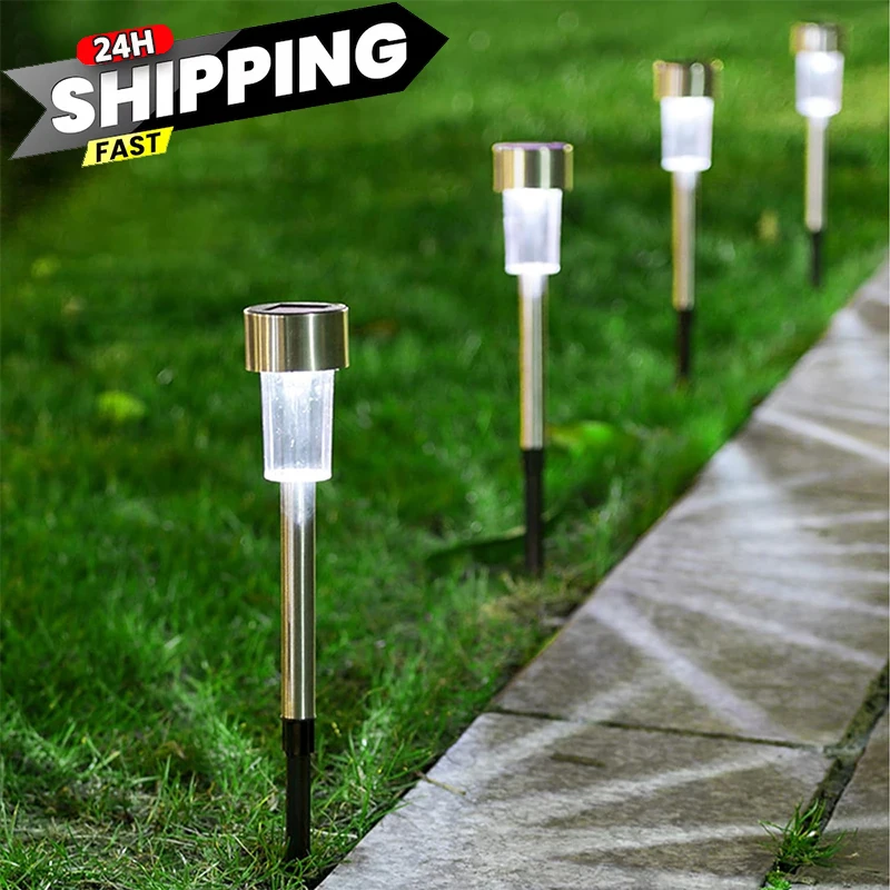 10Pack Solar Outdoor Lights Tuinlantaarn Zonne-energie Lamp Waterdicht Landschap Verlichting Pathway Yard Gazon Tuindecoratie