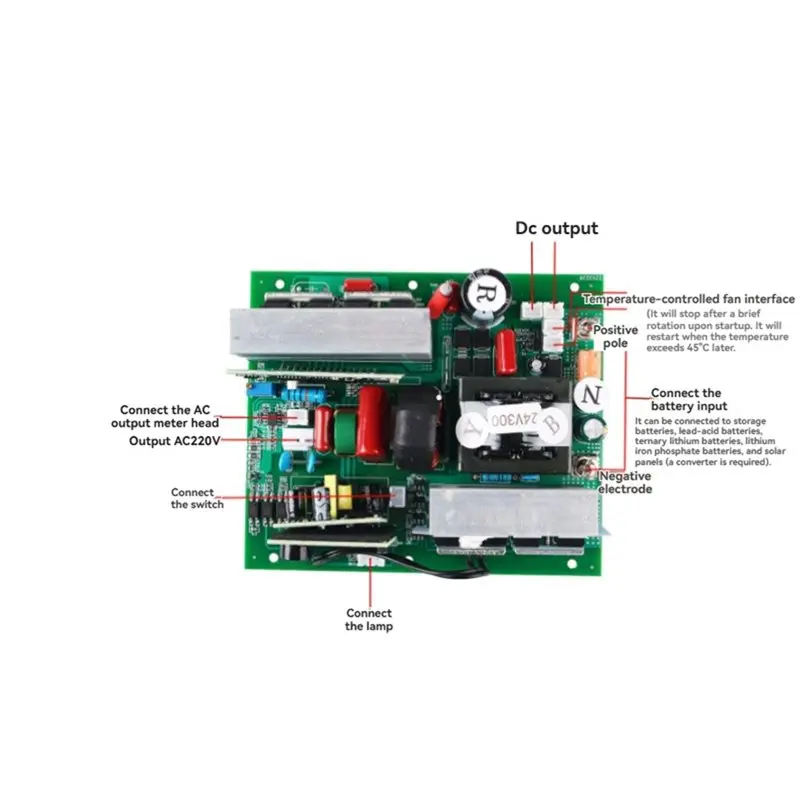 A80X-High-Power 24V To 220V Inverter Module 300W Pure Sine Wave For Home Vehicle Power Supplies