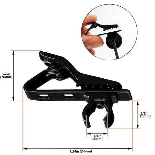 

1 set 1 Set Universal Lavalier Microphone Clips Replacement Small Mic Holder Tie Lapel Clip For Interviews Presentations Live