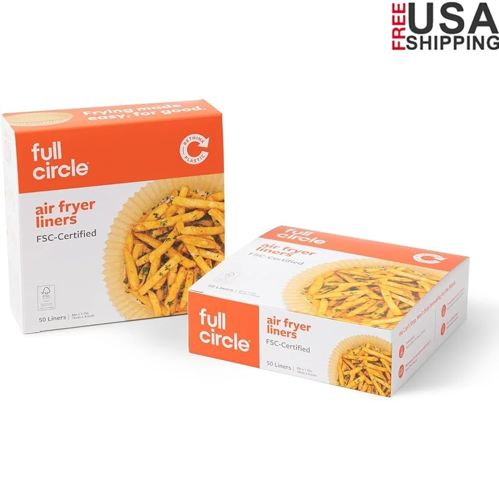 

Air Fryer Liners 100 Count Non-Stick Parchment Paper Sheets Oven Microwave Safe Sustainable Cooking Accessories