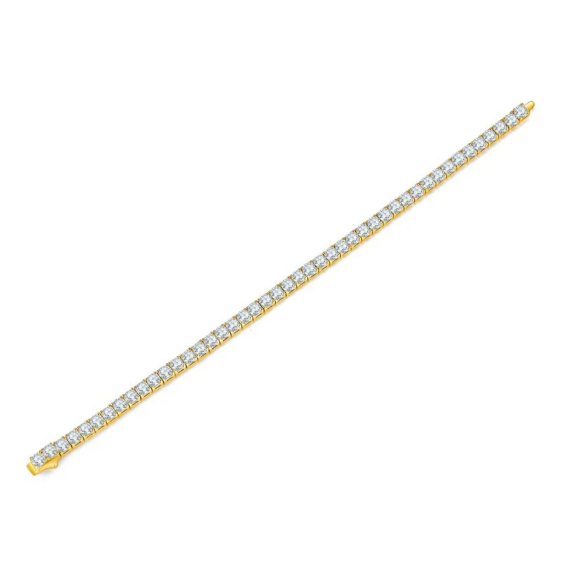 3mm Moissanite Tennis Bracelet Original S925 Sterling Silver Plated K Gold with GRA Bracelets for Women