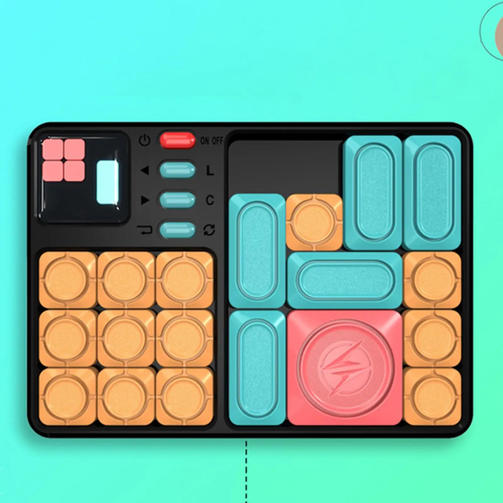 スライドゲーム、インタラクティブな知恵を試すパズル、レベルアップチャレンジ、携帯型ゲーム機、学習用パズル、年齢別、知育玩具