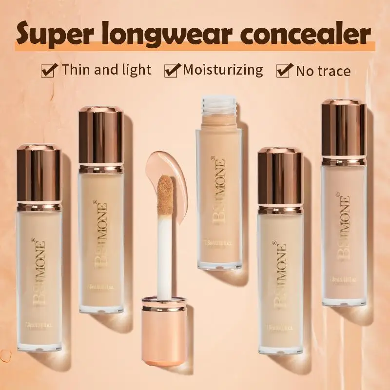 【HBA】قاعدة أساس سائل للوجه من بسمون، تغطية كاملة للتحكم في الزيت، ملابس طويلة، غطاء طبيعي ناعم وخفيف الوزن مقاوم للماء وغير لامع