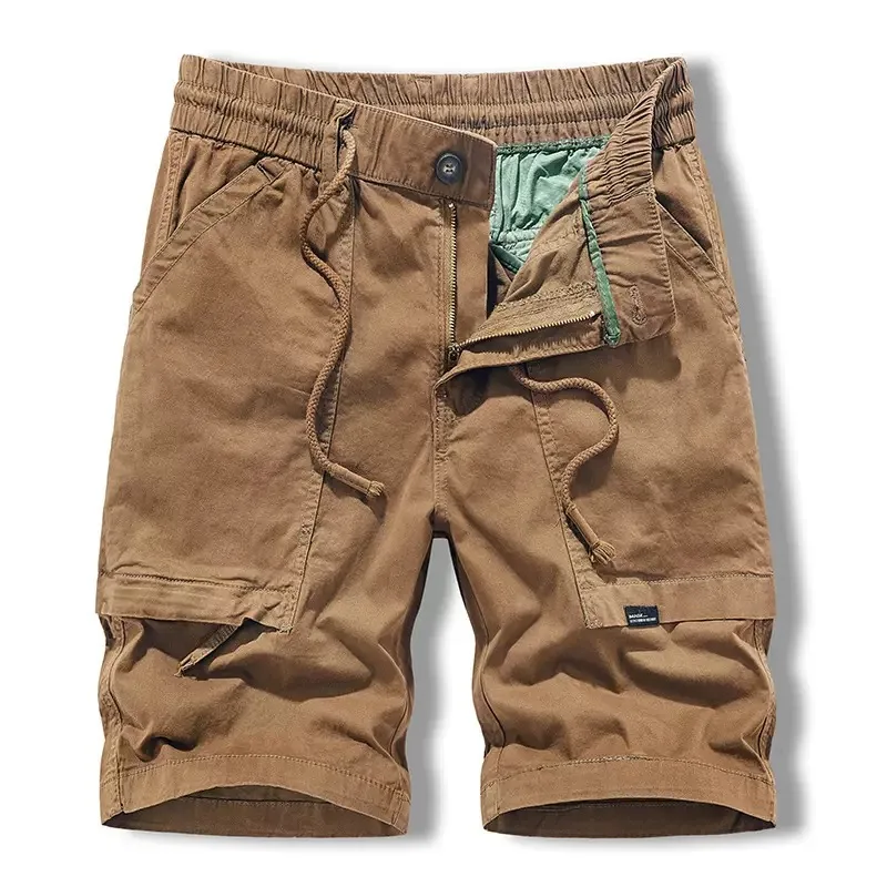 Men's Summer New Fashion Solid Color Outdoor Workwear Shorts Loose Fit Breathable Plus Size High-Quality Shorts