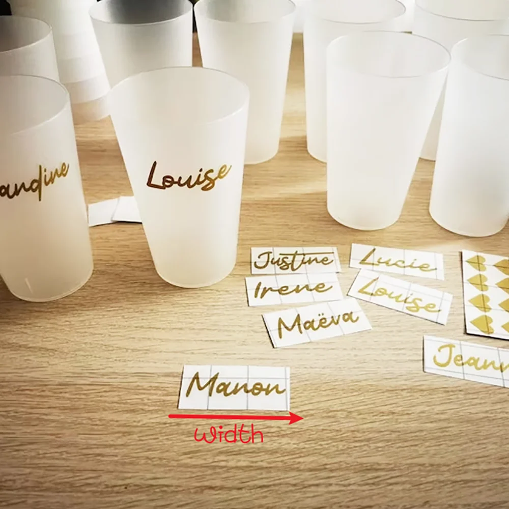 Custom Name Stickers Vinyl Decal Personalized Water Bottle Name Sticker Hen Party Decor Bridal Decals Gift Box Sticker