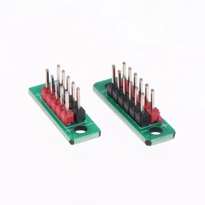 1/5Pcs 2.54Mm 2 Row Pin Header Socket Terminal Block Wire Transfer Distribution Board 5P 6P Connector