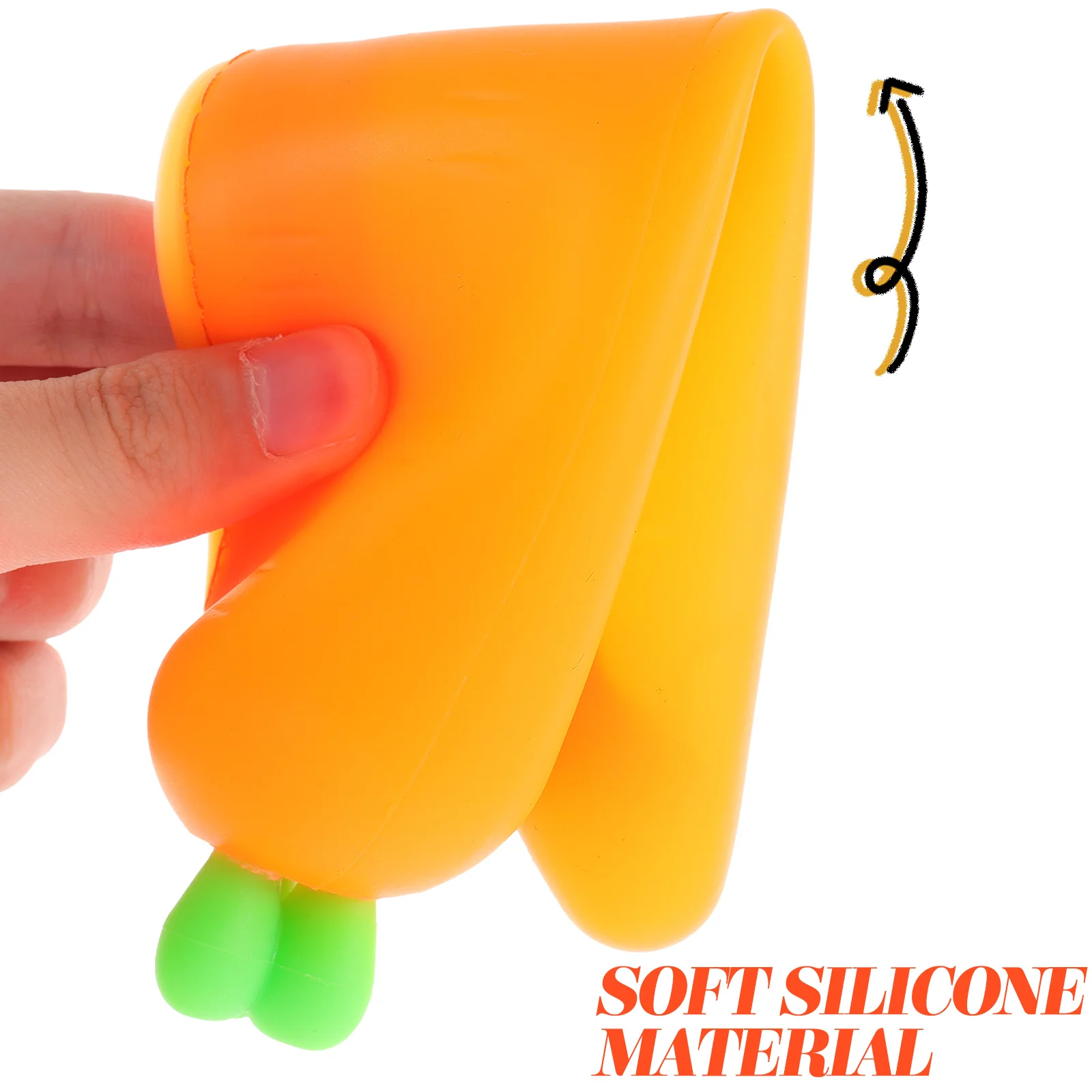 1Pcs Carrot Silicone Pencil Bag Creative Cartoon Pen Holder Lightweight School Stationery Case Adorable Student Pencil Pouch