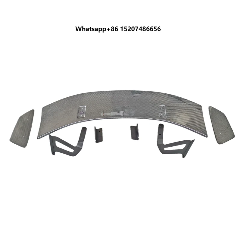 Gooseneck style carbon fiber rear spoiler car rear wing for