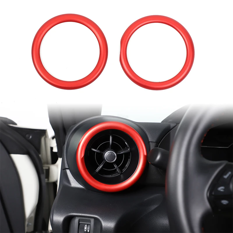 

2Pcs Aluminum alloy red For Toyota 86 Subaru BRZ 2022+ car dashboard side air outlet ring decorative sticker car accessories