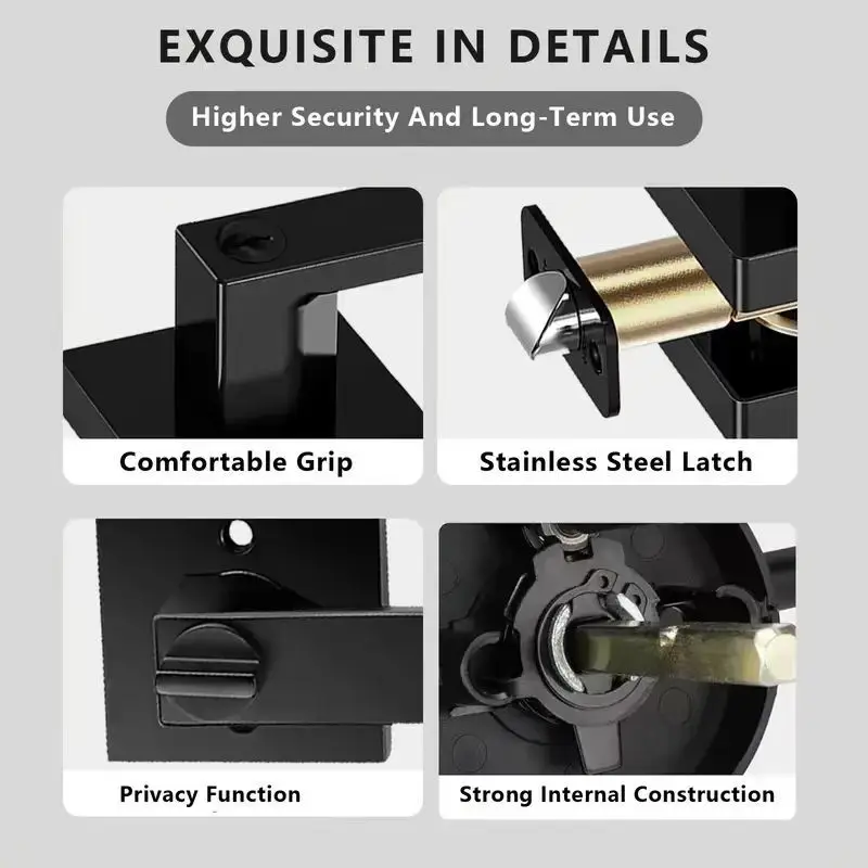 American 3-Point Lever Lock Heavy Duty Aluminum Passage Mechanical Door Lock