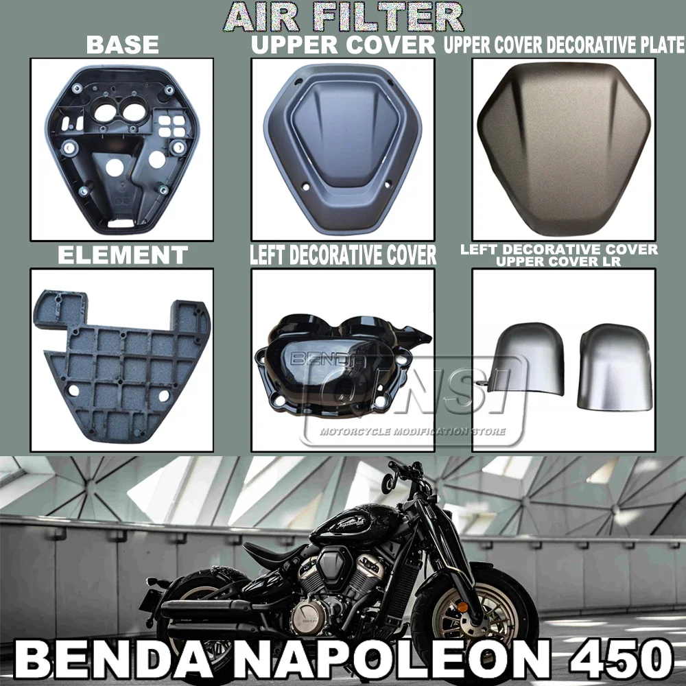 Fit Benda Napoleon450 Moto Elemento Filtro Aria Base Filtro Aria Copertura Decorativa PER Benda Napoleon 450 Napoleon-450