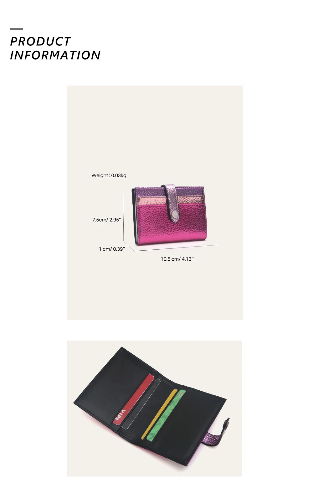 CR Fashion Metallic Color Block PU-Leder Bifold Kurzgeldbörse für Damen mit mehreren Kartenfächern, Kreditkartenhalter, Geldbörse, Alltagsgeschenk, Reisezubehör – Detail 3