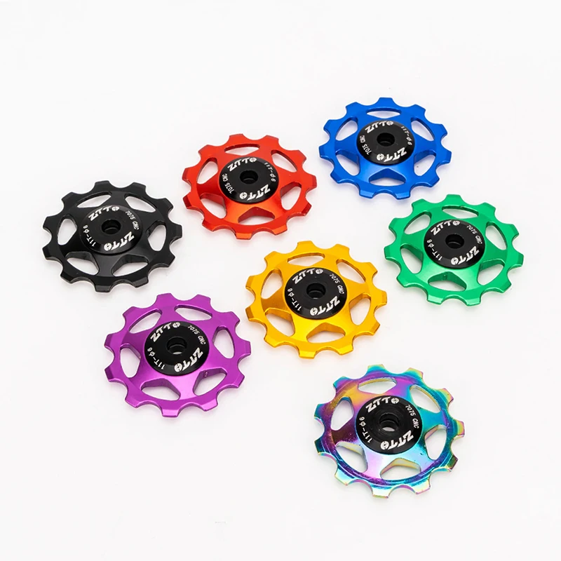 Metal Bearing MTB Road Bike Rear Dial Guide Wheel 11T Guide Wheel Aluminium Alloy Derailleur Guide Wheel image 4