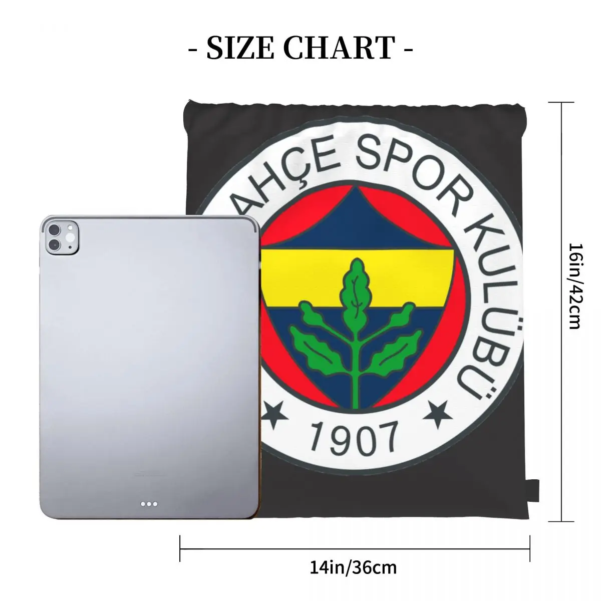 Turquia Fenerbahce-Unisex Cordão Sacos De Esportes, Saco De Ginástica, Fitness, Construção Muscular, Mochila De Compras, SK 1907