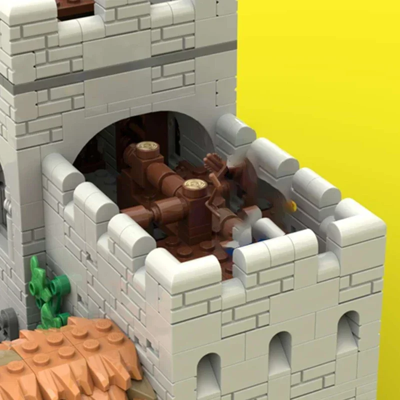 Castillo Medieval modelo Moc, ladrillos de construcción, tecnología del puerto del Caballeros León, bloques modulares, regalos, juguetes de Navidad, conjuntos DIY de montaje