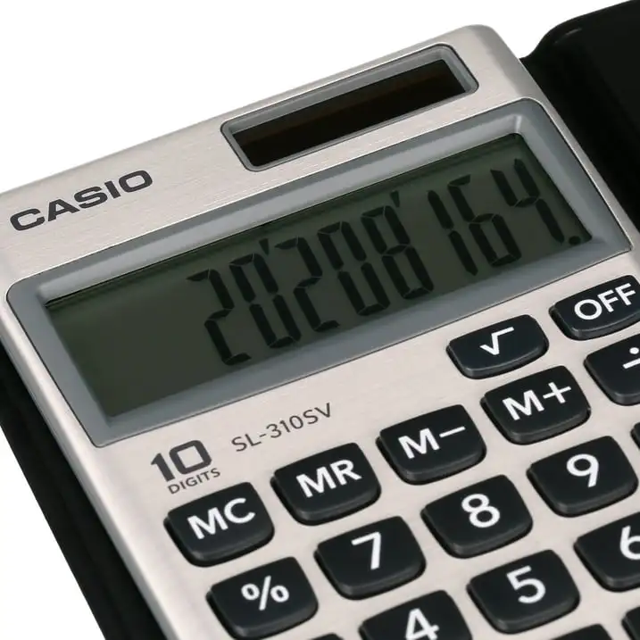 Casio SL-310SV 10-Digit Wallet Size Basic Calculator for Elementary to High School classes