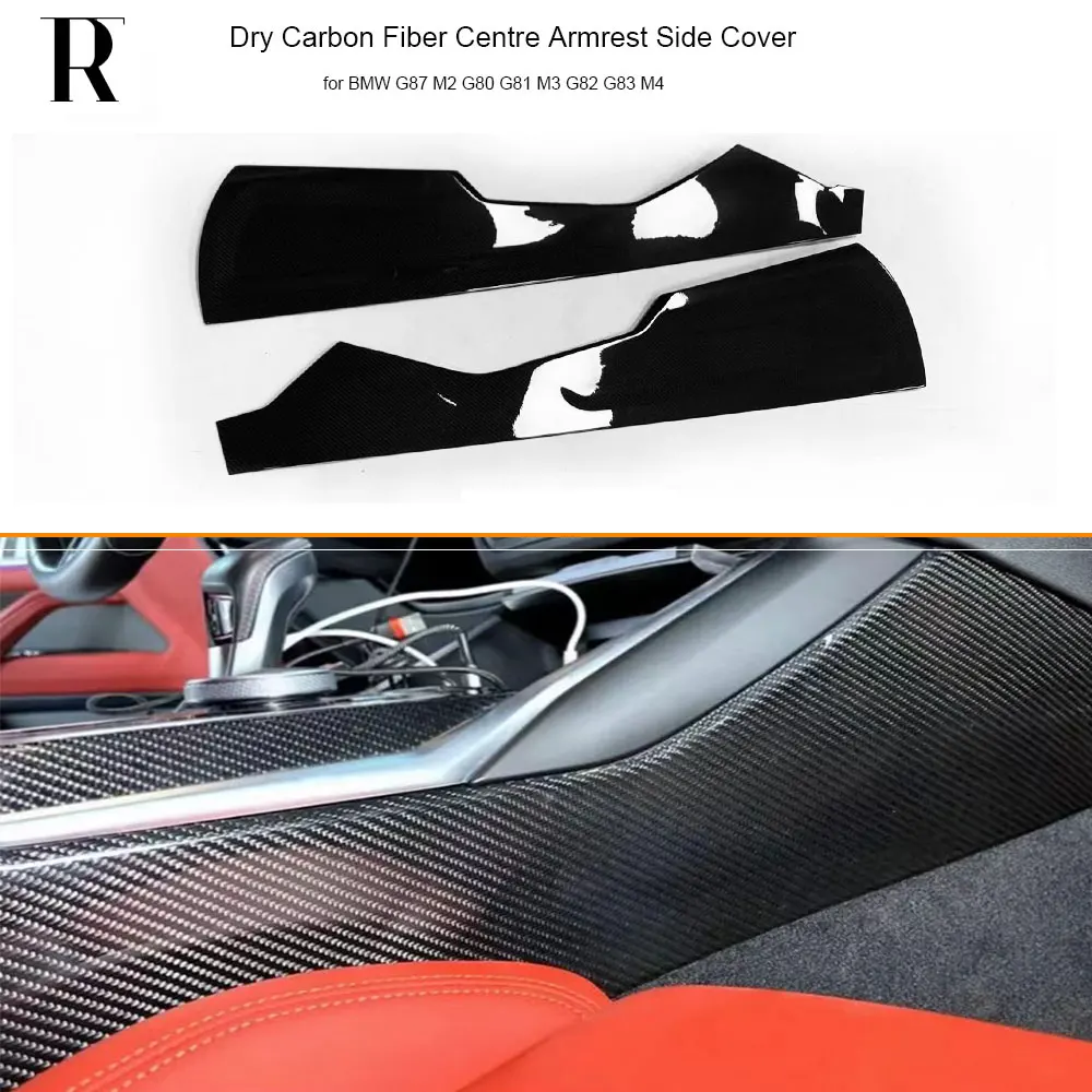 

G80 G81 M3 G82 G83 M4 Dry Carbon Fiber Centre Media Armrest Side Cover Trim 2020+