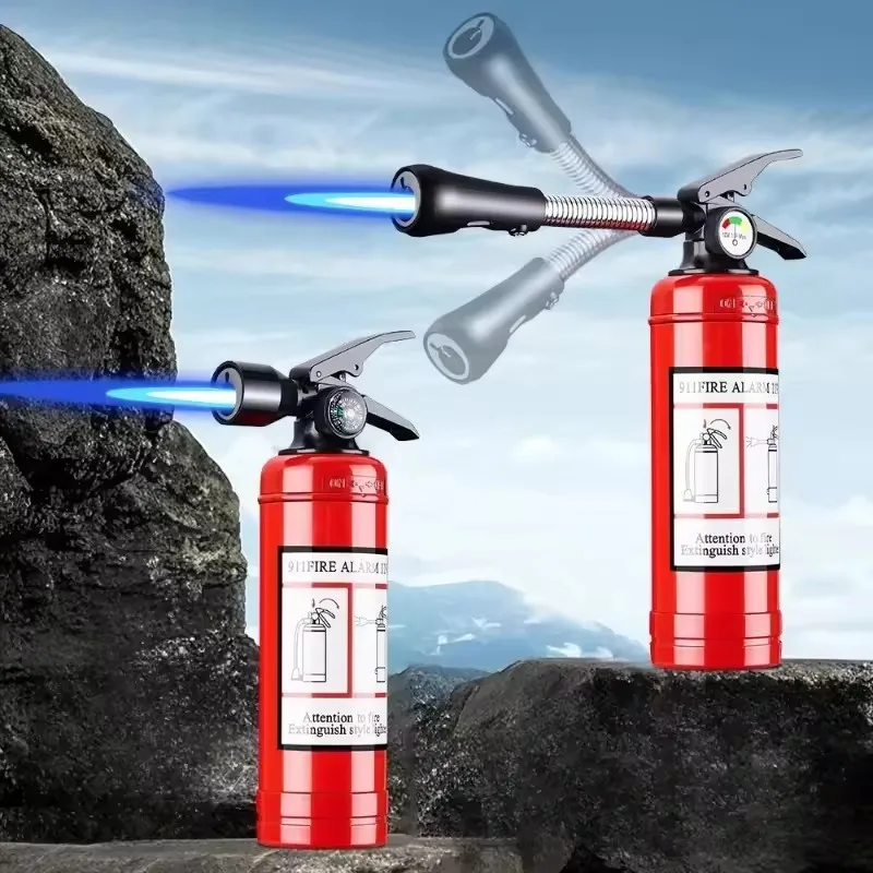 Metalen grote capaciteit buiten opblaasbare aansteker winddicht camping barbecue keuken sigarenaansteker turbo fakkel laspistool aansteker