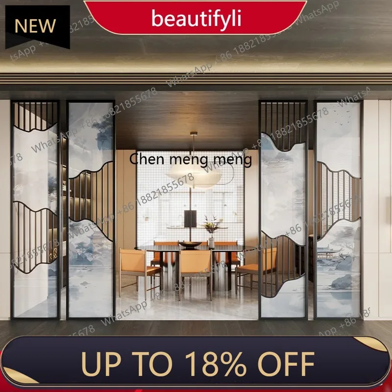 

P178 Light luxury screen partition living room modern simple dining room new Chinese entrance entrance hollow grille