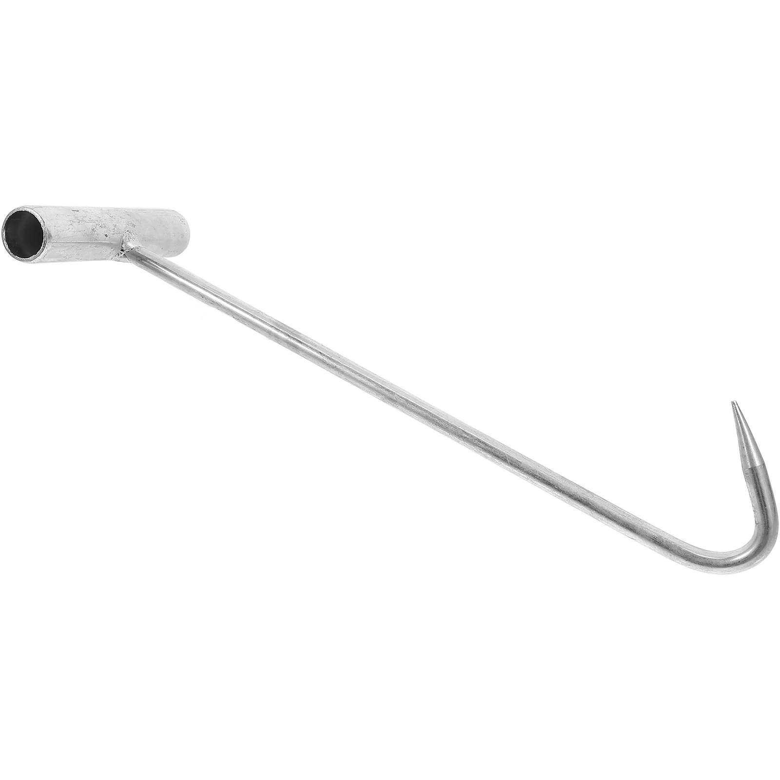 Heavy Duty Hooks Manhole Cover Post Puller Lid Lifter Bold ท่อประปาเครื่องมือ Handle Silver Moving