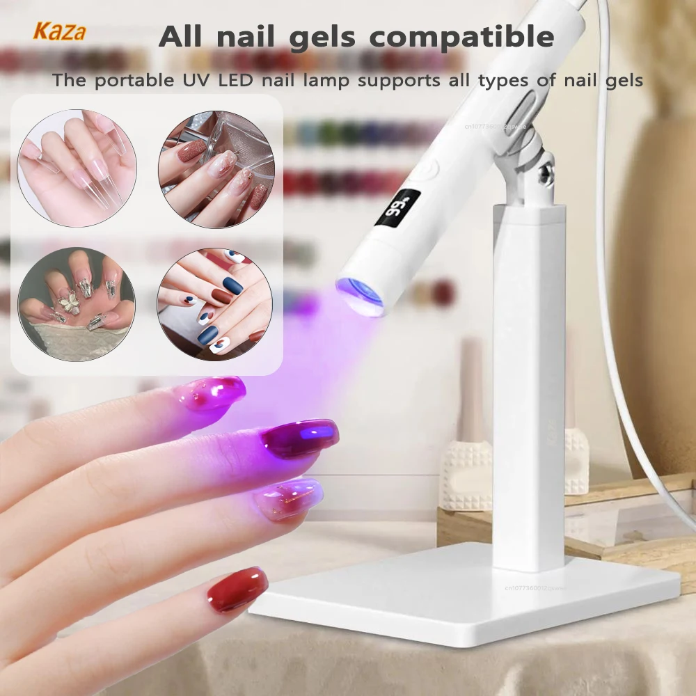 Portable UV LED Nail Light For All Gel Polish Quick Dry USB Nail Dryer Machine Mini Flashlight Pen UV LED Nail Lamp with Stand